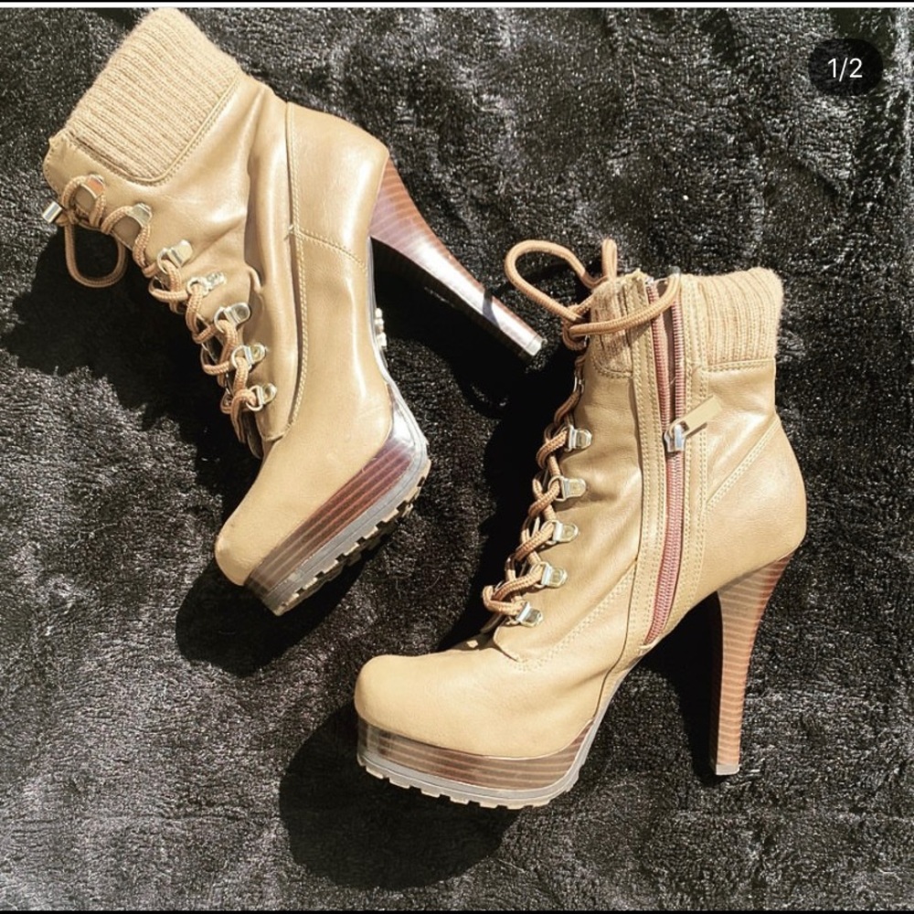 JENNIFER LOPEZ sky high lace up combat boots